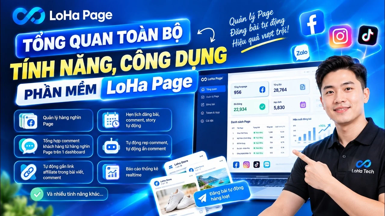 Tổng Quan Toàn Bộ Tính Năng, Công Dụng Phần Mềm LoHa Page